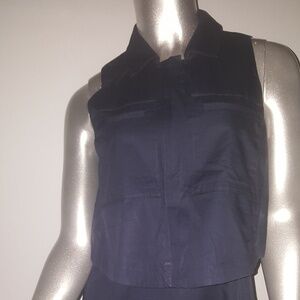 THEORY Navy Blue Cotton Dress Size 2